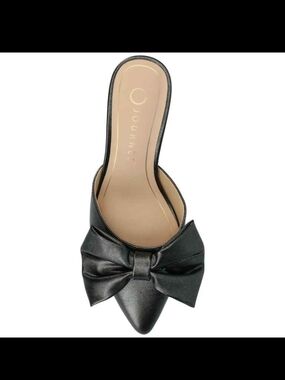 Journey Women Tiarra Mules Mid Stilleto Pointed Evening Shoes Size 7.5
